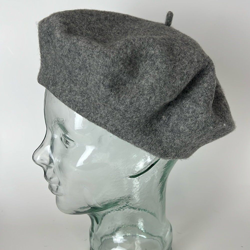 Gray Wool Felt Beret from MARKS & SPENCER Grey 100% Wool
